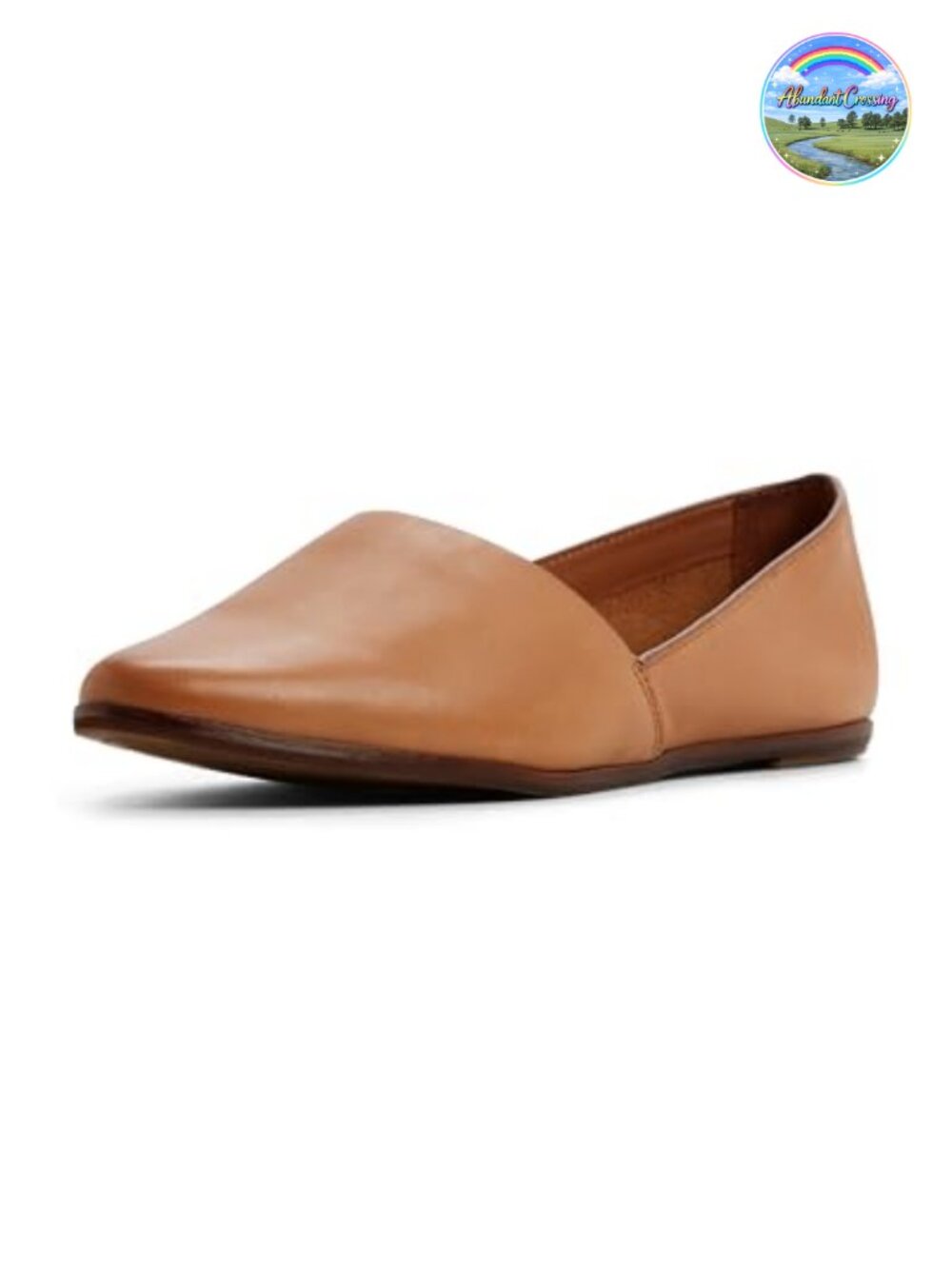 ALDO Women's Leather Slip-On Flat Loafer - Round Toe, Comfortable Ballet Flat